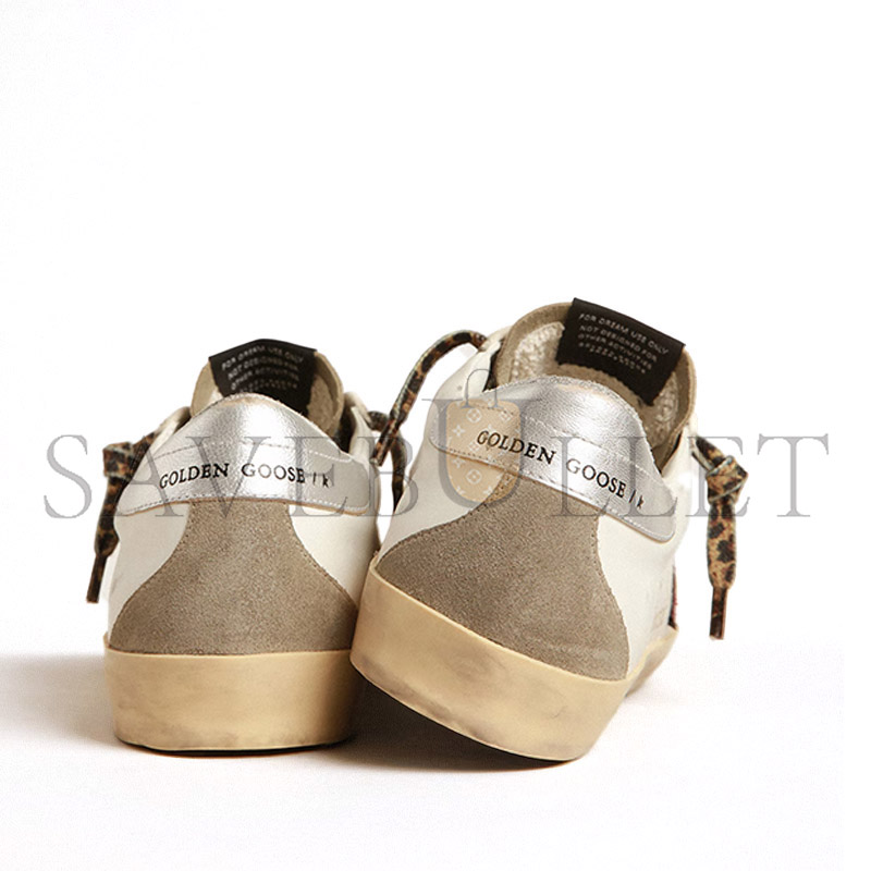 GOLDEN GOOSE BURGUNDY GLITTER STAR AND SILVER HEEL TAB GWF00102